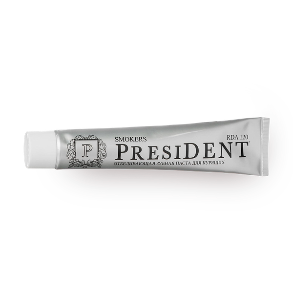 Зубная паста President Smokers RDA 120 отбеливающая для курящих