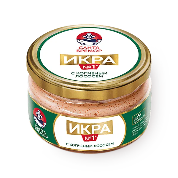 Икра мойвы №2 с копчёным лососем «Санта Бремор»