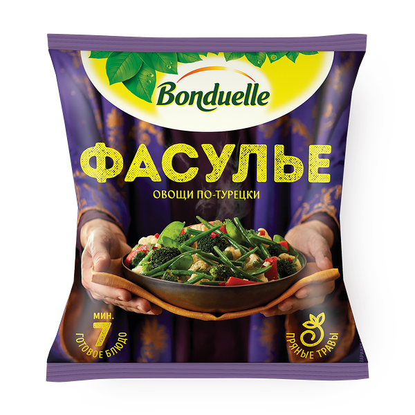 Овощи по-турецки Фасулье «Бондюэль» замороженные
