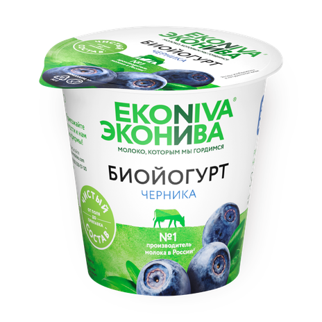 Биойогурт «Эконива» черника 2,8%
