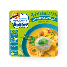 Фрикадельки «Черноголовка Бэйби» из мяса курицы в бульоне с 3 лет, 125 ...