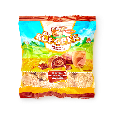 Пряники «Коровка» с начинкой шоколадное молоко, 300 г — купить с ...