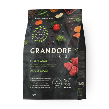 Сухой корм для собак крупных пород Grandorf ягнёнок с бататом