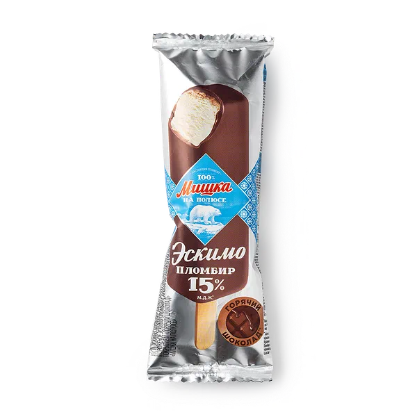 Мороженое «Мишка на полюсе» горячий шоколад эскимо