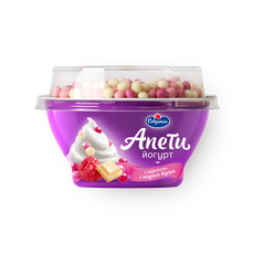 Йогурт Апети Савуш­кин с шарика­ми с ягодным вкусом