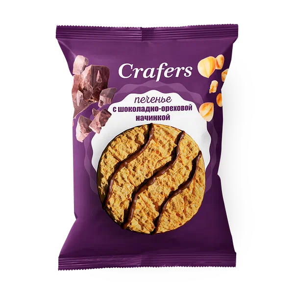 Печенье Crafers с шоколадно-ореховой начинкой