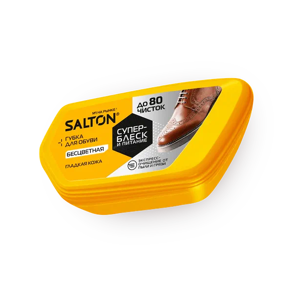Губка для обуви Salton для гладкой кожи бесцветная