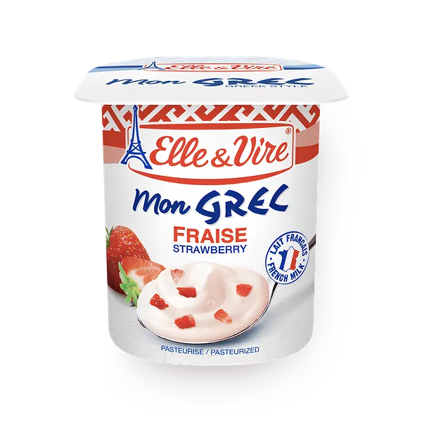 Йогурт греческий Elle&Vire Mon Grec с клубникой десертный