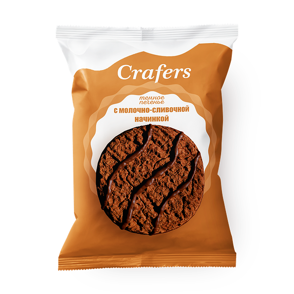 Печенье Crafers Brownie с молочно-сливочной начинкой