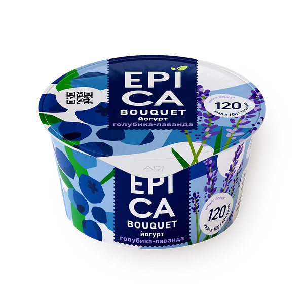 Йогурт Epica Bouquet с голубикой и лавандой 4,8%