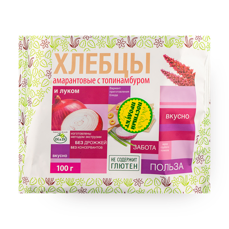 Хлебцы амарантовые Di&Di с топинамбуром и луком