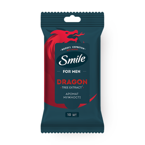 Влажные салфетки Smile Men с экстрактом дерева дракона