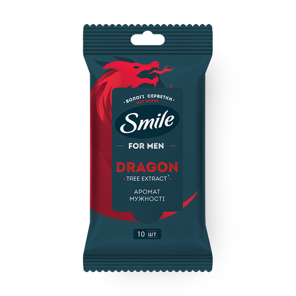 Влажные салфетки Smile Men с экстрактом дерева дракона