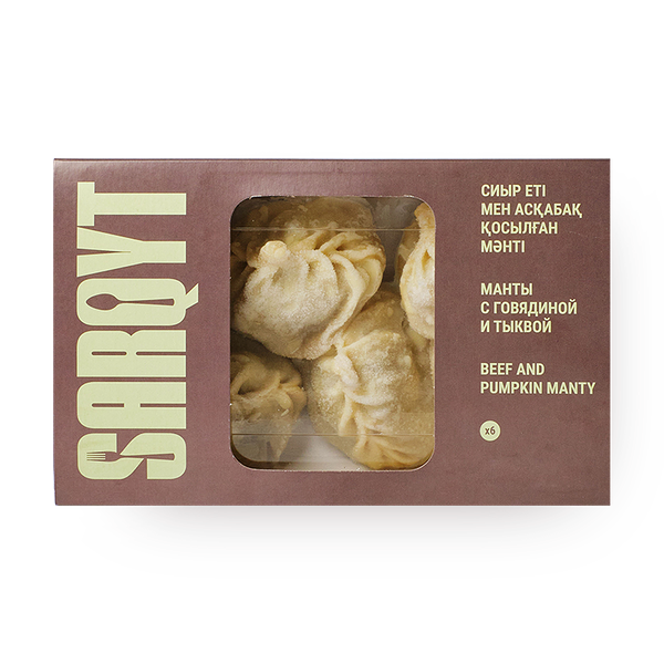 Манты с говядиной и тыквой Sarqyt Food замороженные