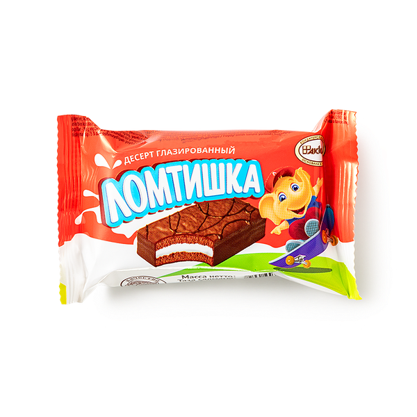 Мини-бисквит с кремовой начинкой «Ломтишка» в шоколадной глазури