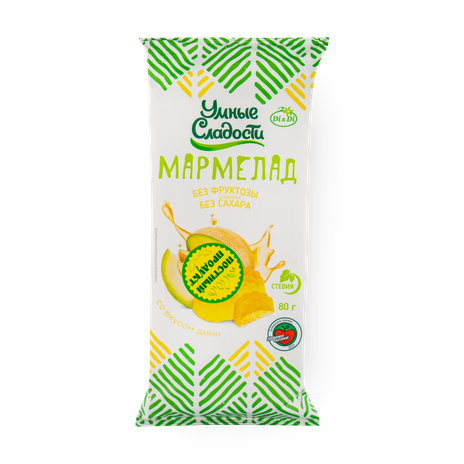 Мармелад «Умные сладости» желейно-формовой со стевией со вкусом дыни