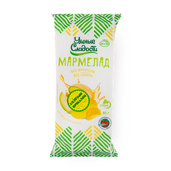 Мармелад «Умные сладости» желейно-формовой со стевией со вкусом дыни