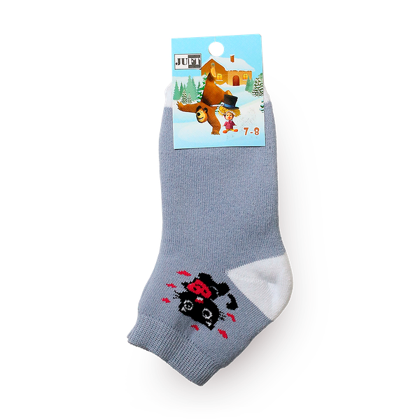 Носки детские зимние Juft бело-серые с 7 до 8 лет
