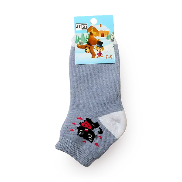 Носки детские зимние Juft бело-серые с 7 до 8 лет