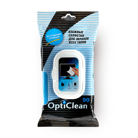 Салфетки влажные Opticlean для экранов всех типов, 90 шт. — купить с ...