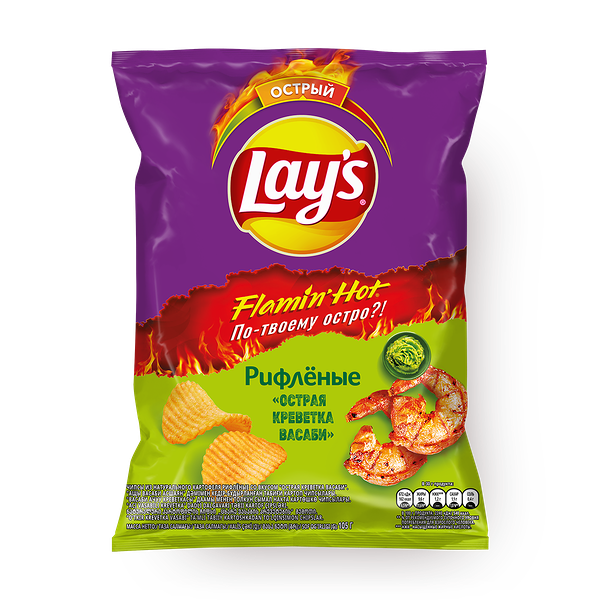 Чипсы Lay's острая креветка васаби