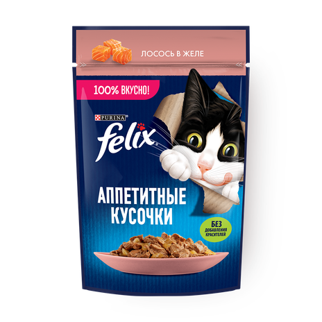 Корм влажный для кошек Felix лосось