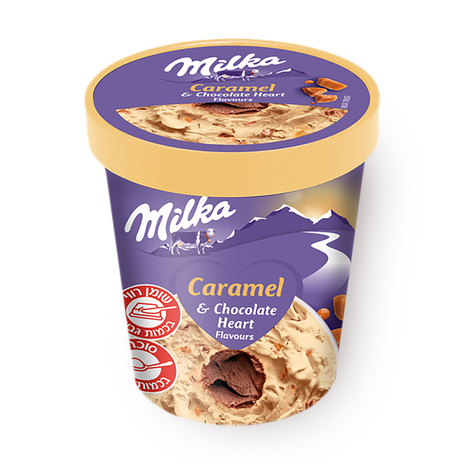 Pint milka caramel core with chocolate flavor