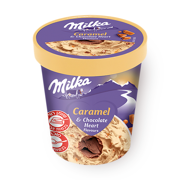 Pint milka caramel core with chocolate flavor
