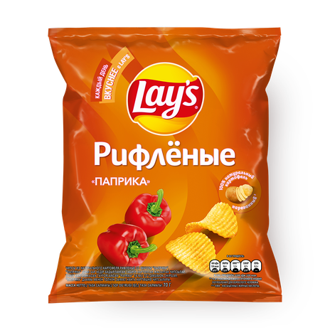 Чипсы Lay's паприка рифлёные