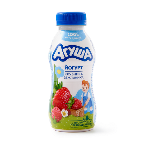 Йогурт питьевой детский «Агуша» клубника-земляника с 3 лет