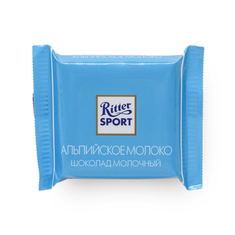 Шоколад молочный Ritter Sport с альпийским молоком