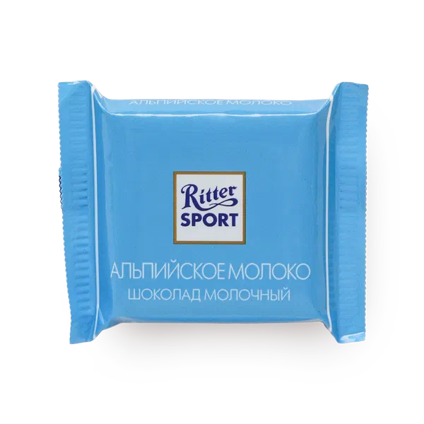 Шоколад молочный Ritter Sport с альпийским молоком