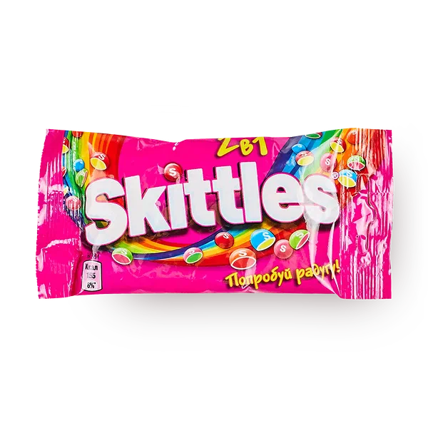 Драже Skittles 2 в 1 в сахарной глазури