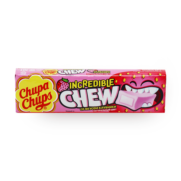 Конфета жевательная Chupa Chups Incredible клубника