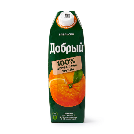 Нектар Апельсин «Добрый», 1 л — купить с доставкой из Яндекс Лавки