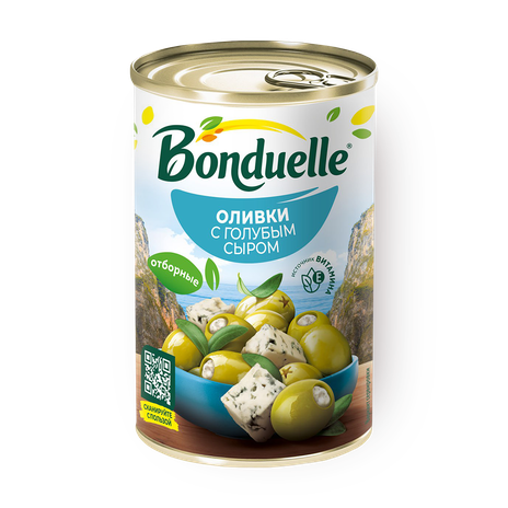 Оливки Мансанилья Bonduelle с голубым сыром
