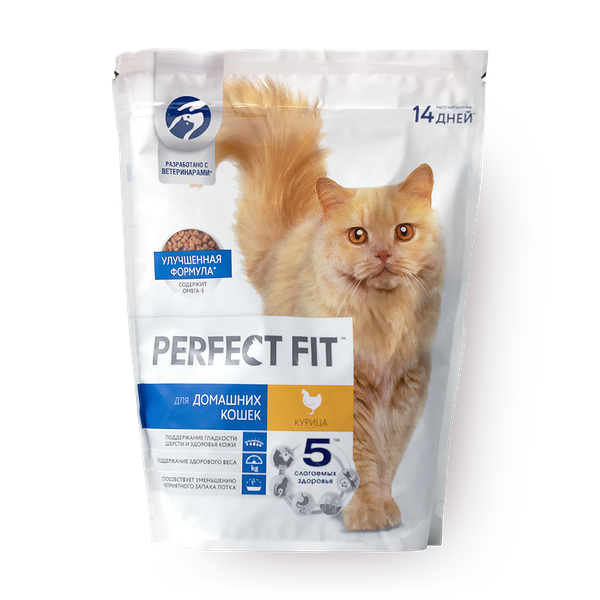 Сухой корм для кошек живущих в помещении Perfect Fit In-home курица