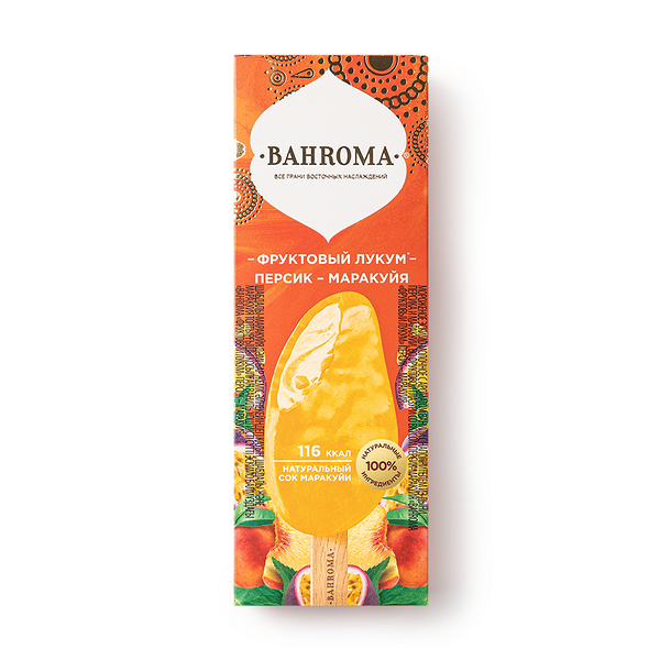 Мороженое Bahroma лукум-персик-маракуйя