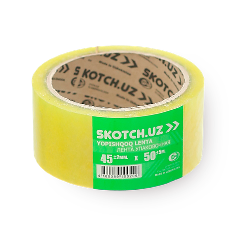 Клейкая лента упаковочная Skotch.uz полимерная 4,5 см х 50 м