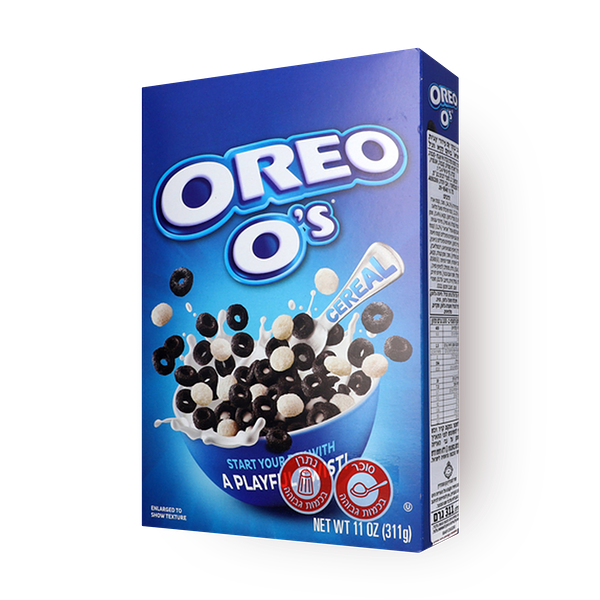 Cocoa flavored cereal with vanilla flavored rice circles Oreo