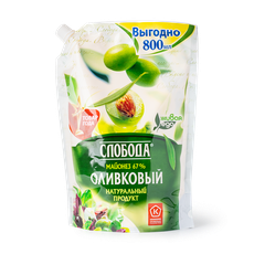 Майонез оливковый «Слобода» 67%, 800 мл — купить с доставкой из Яндекс ...