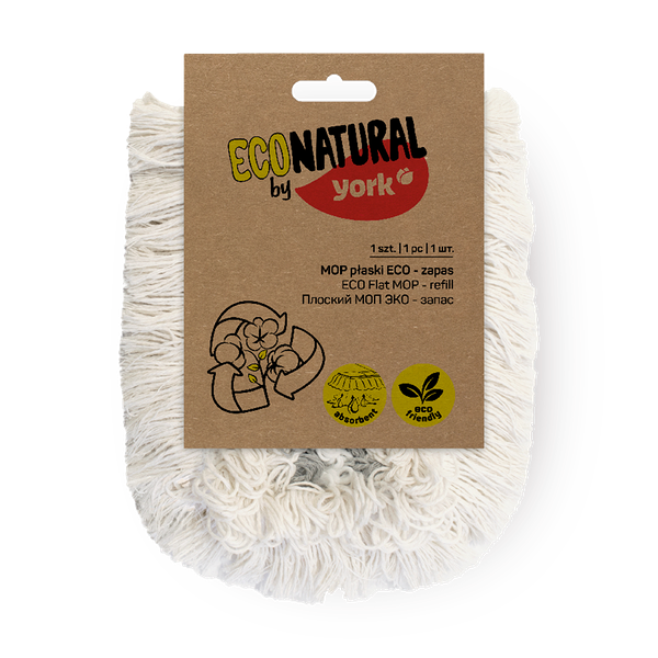 Насадка для швабры York Eco Natural плоский моп 22 х 52 см