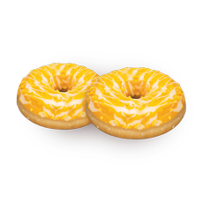 Tropical Mango Passionflower Donuts pair pack