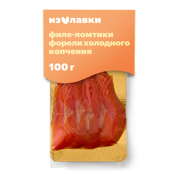 Форель холодного копчения «Из Лавки» филе-ломтики