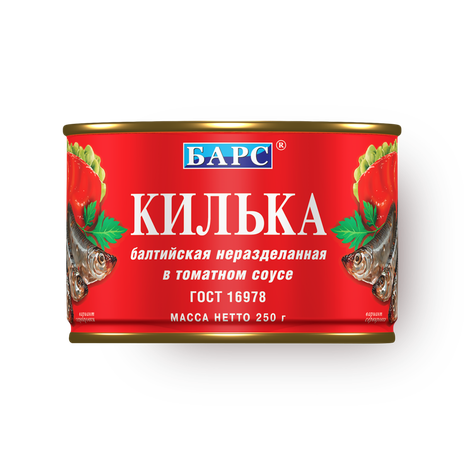 Килька балтийская «Барс» в томатном соусе