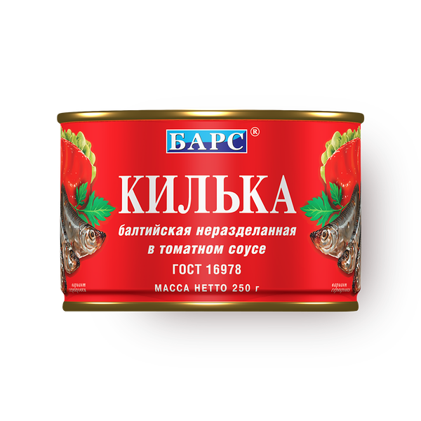 Килька балтийская «Барс» в томатном соусе