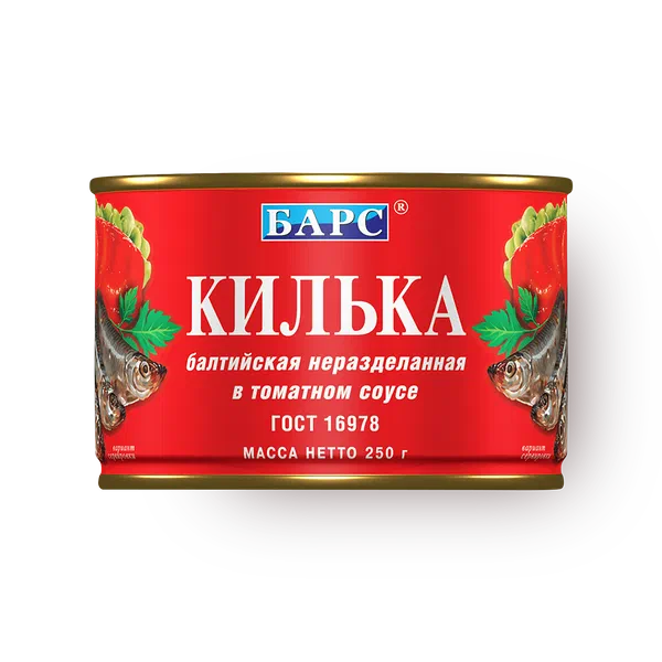 Килька балтийская «Барс» в томатном соусе