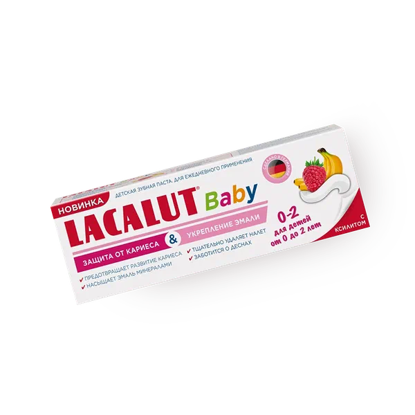 Зубная паста Lacalut Baby Защита от кариеса и укрепление эмали с 0 до 2 лет