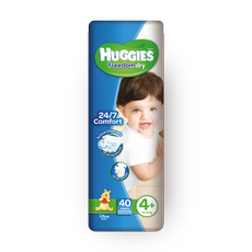 Huggies Freedom Dry diapers, size 4+