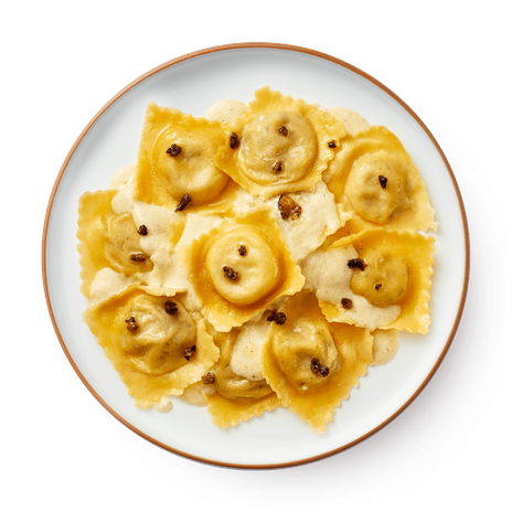 Равиоли с картофелем, трюфелем и фирменным соусом The Truffle